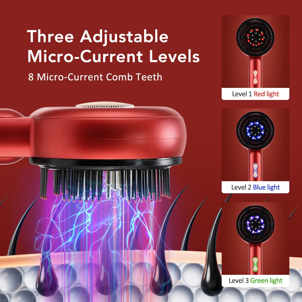 Electric Scalp Massager Hair Growth Oil Applicator Comb