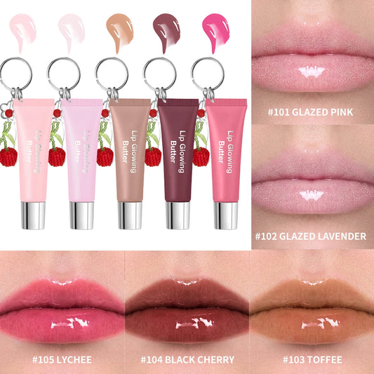 Lakerain Lip Glowing Butter Keychain Lip Gloss Moisturizing Lip Care