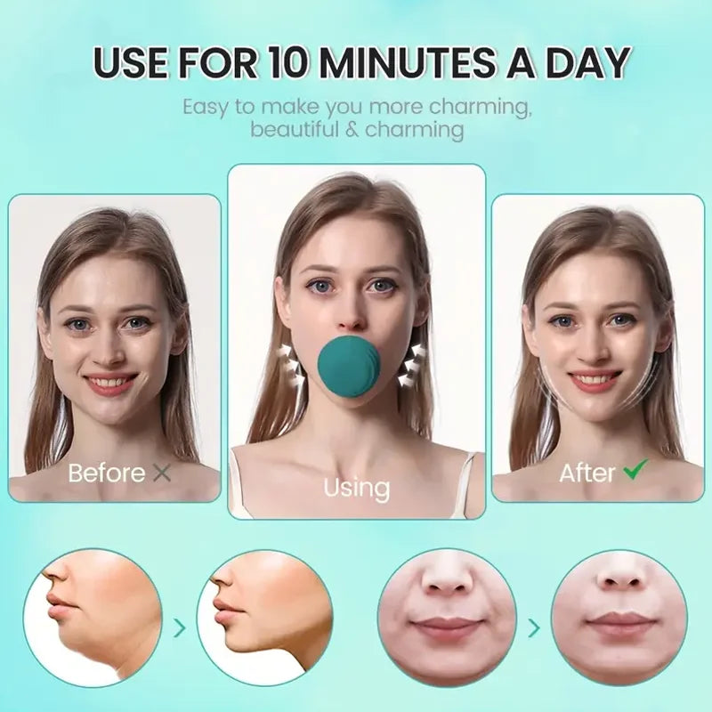 Portable Jawline Exerciser Face Slimming and Neck Toning Trainer - 4