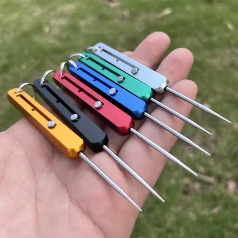 Portable Titanium Toothpick Set Metal Pocket Pick for Camping and Travel