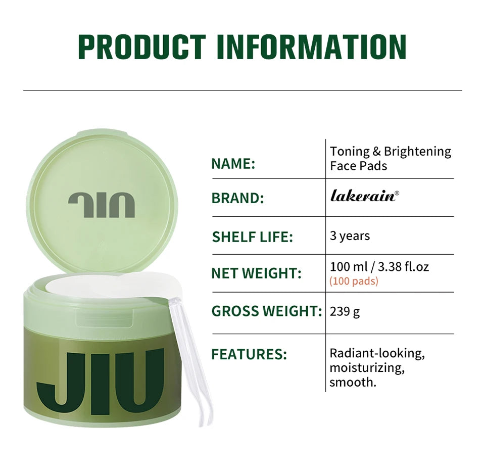Nicotinamide Skincare Toner Pads Brightening Facial Mask