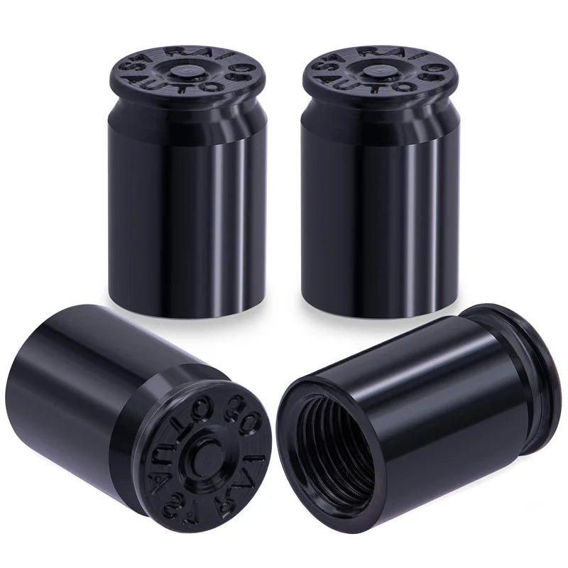 4PCS Bullet Valve Stem Caps Aluminum Tire Air Caps for Car Truck Bike - 8