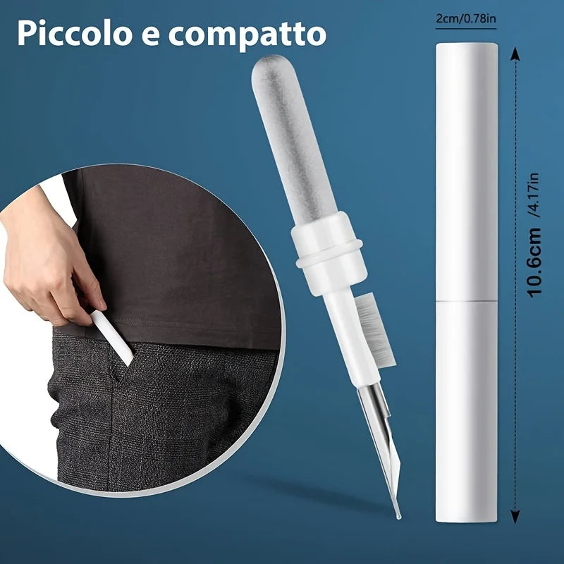 Bluetooth Earbuds Cleaning Pen Multipurpose Earphone Case Dust Brush - 5