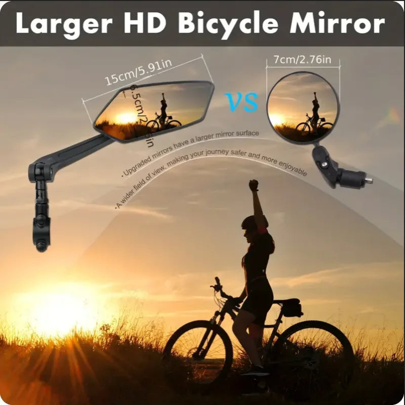 Adjustable Bike Rearview Mirror 360 Rotating Cycling Handlebar Mirror - 8
