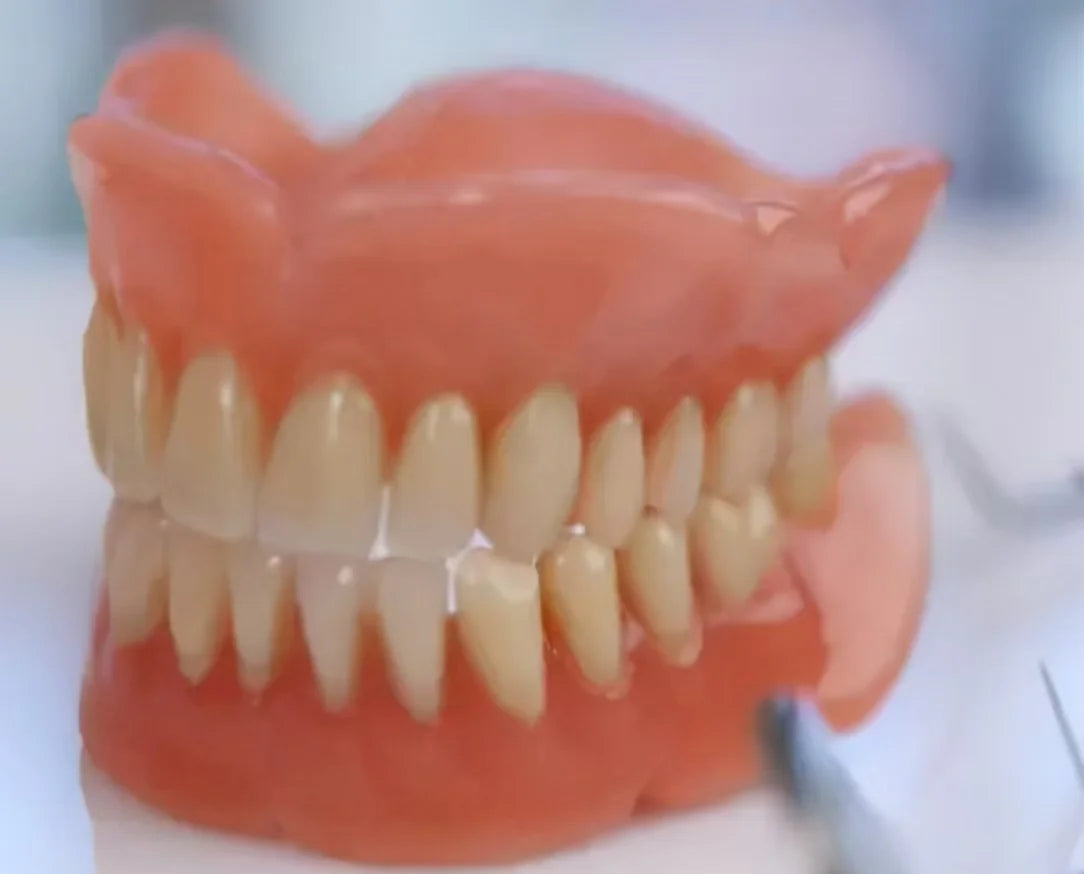 Silicone Complete Denture Set Natural Cosmetic False Teeth