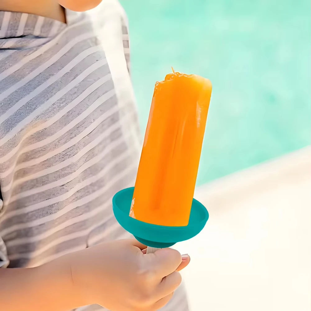 Drip Free Popsicle Holder Silicone Reusable Ice Cream Catcher for Kids