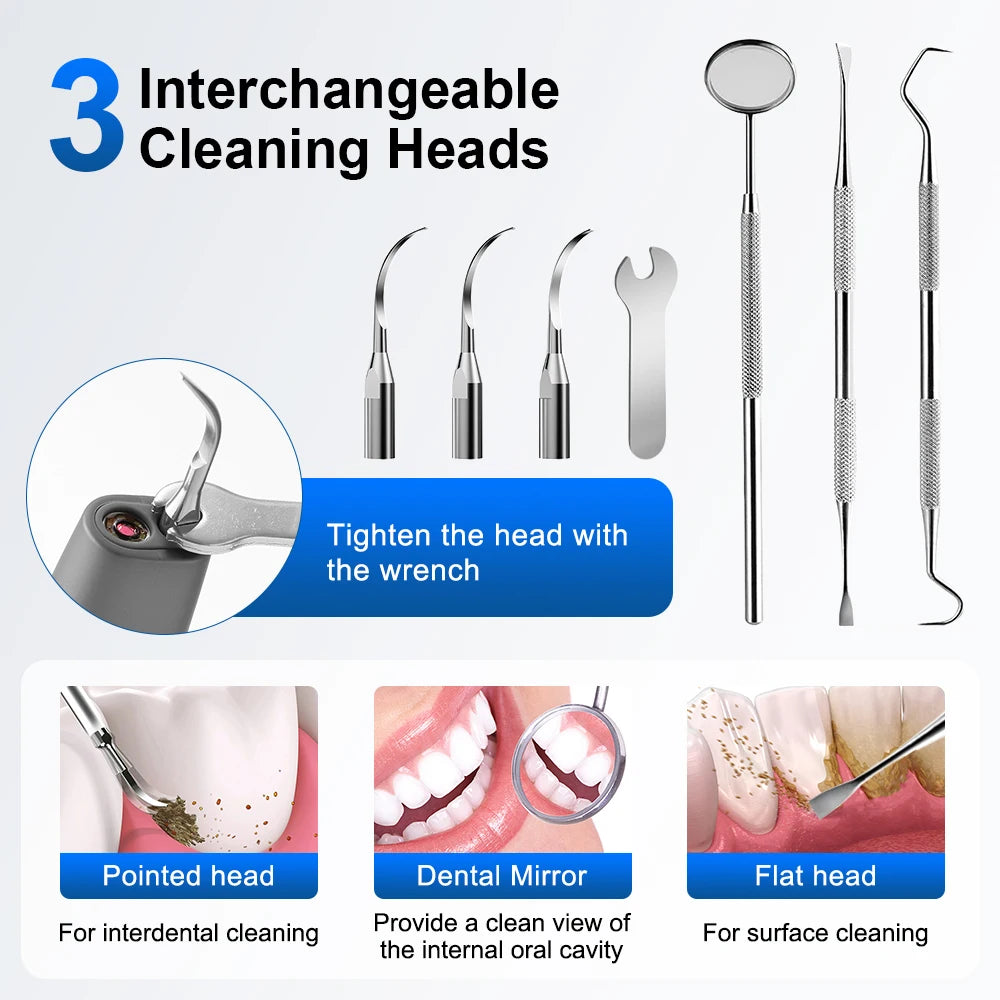 Visual Ultrasonic Dental Scaler HD Camera Tooth Cleaner Tartar Removal - 12