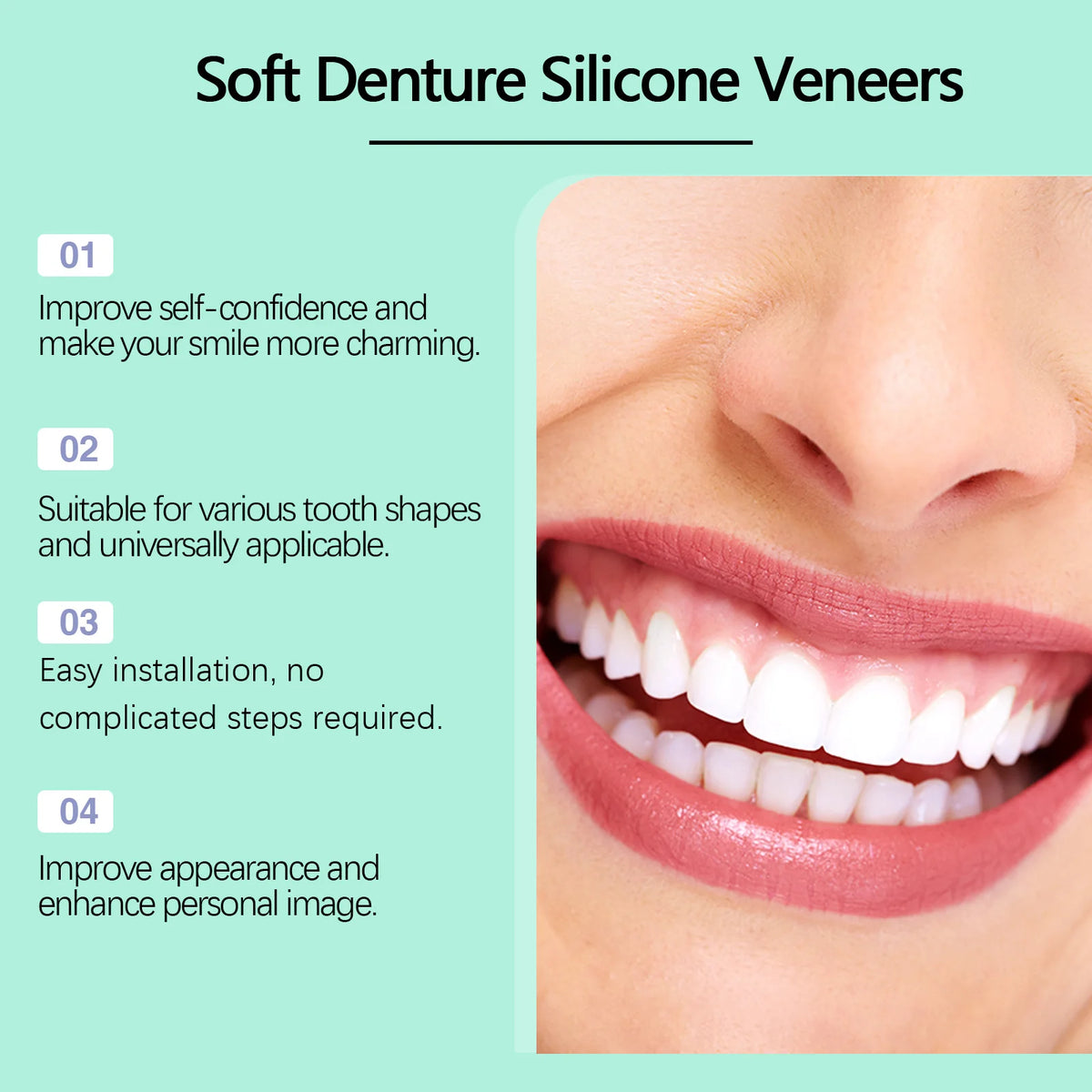 Silicone Dentures False Teeth Full Set Reline Kit