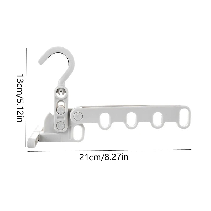 Foldable Five Hole Travel Drying Rack Portable Clothes Hanger Organizer - 13