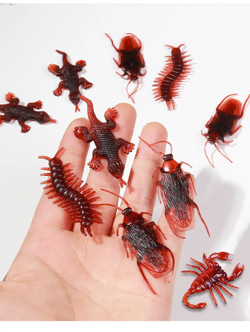 50pcs Realistic Fake Bug Prank Set Halloween Party Decor Props - 12