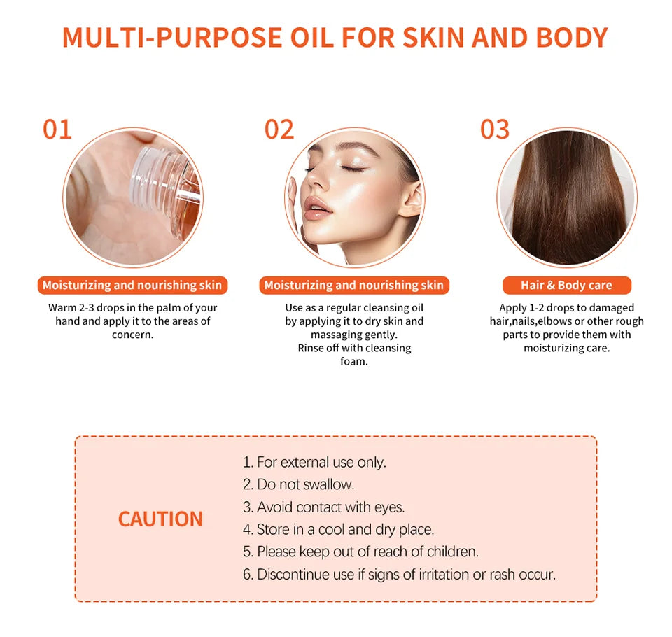 Bio Skincare Body Oil Face Moisturizer & Hair Health Treatment - 14