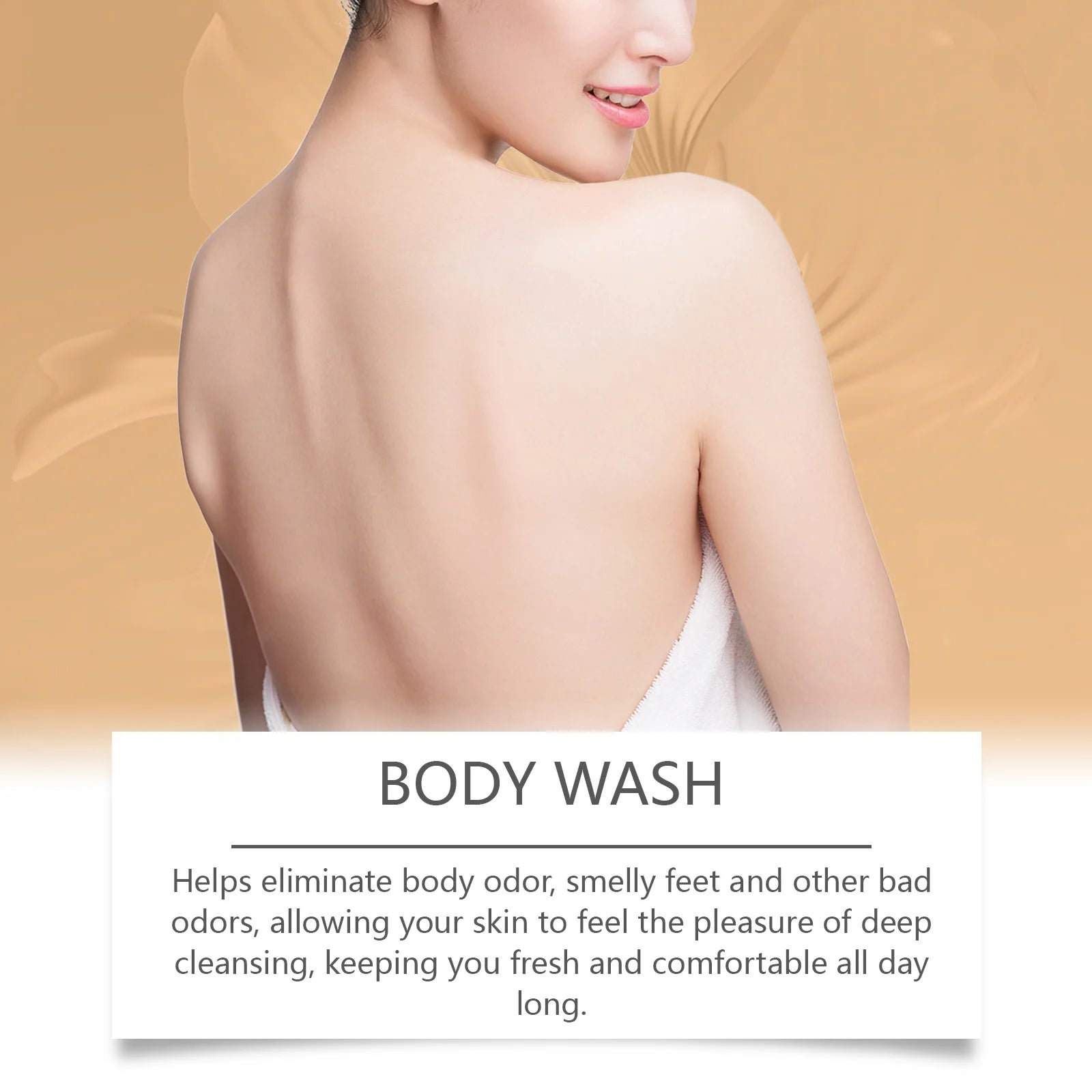 Persimmon Body Wash Sweat Odor Eliminating Natural Deodorizing Shower Gel - 9