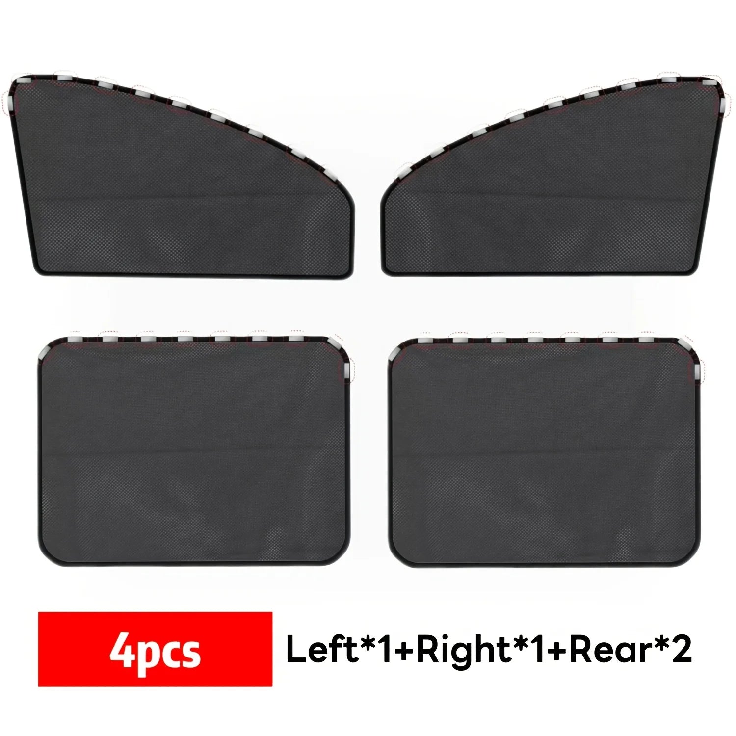 4pcs Universal Car Window Sun Shades Magnetic UV Protection Mesh Curtains - 13