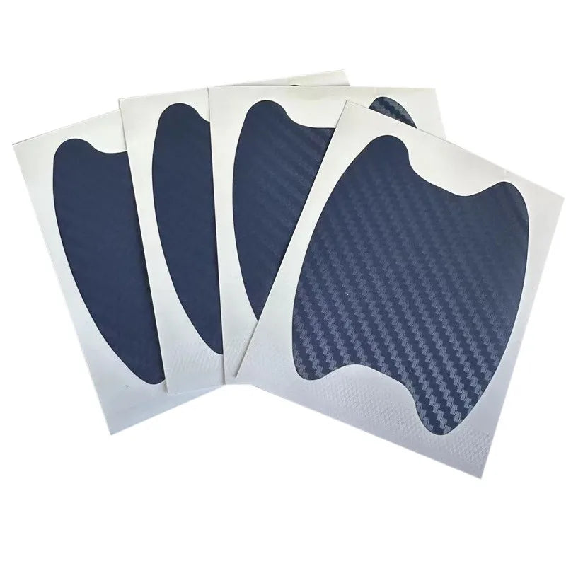 4PCS Car Door Handle Sticker Anti-Scratch Carbon Fiber Protector Film