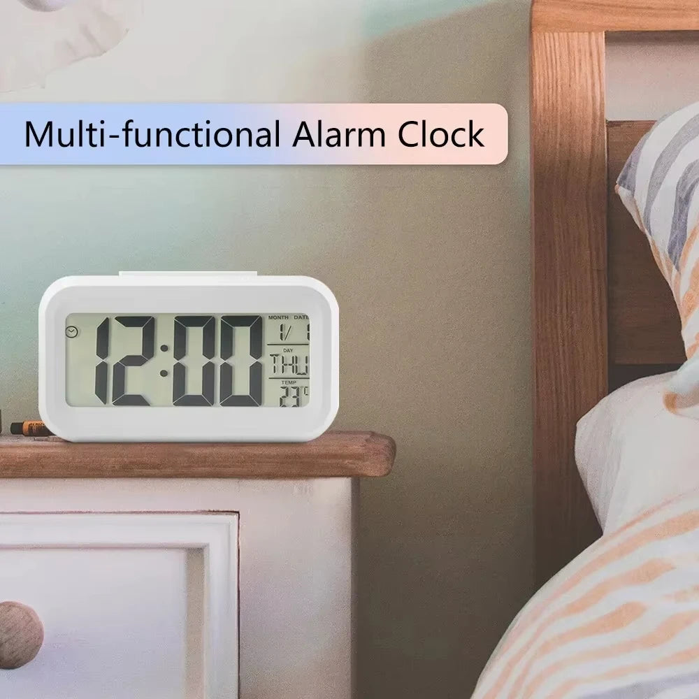 Digital Alarm Clock with Temperature Calendar and LED Display - 4
