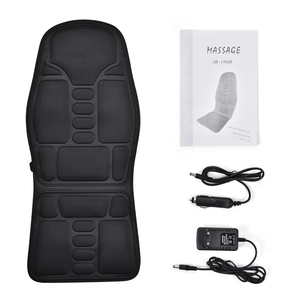 Electric Back Massager Heating Chair Cushion Vibrator Mat - 23