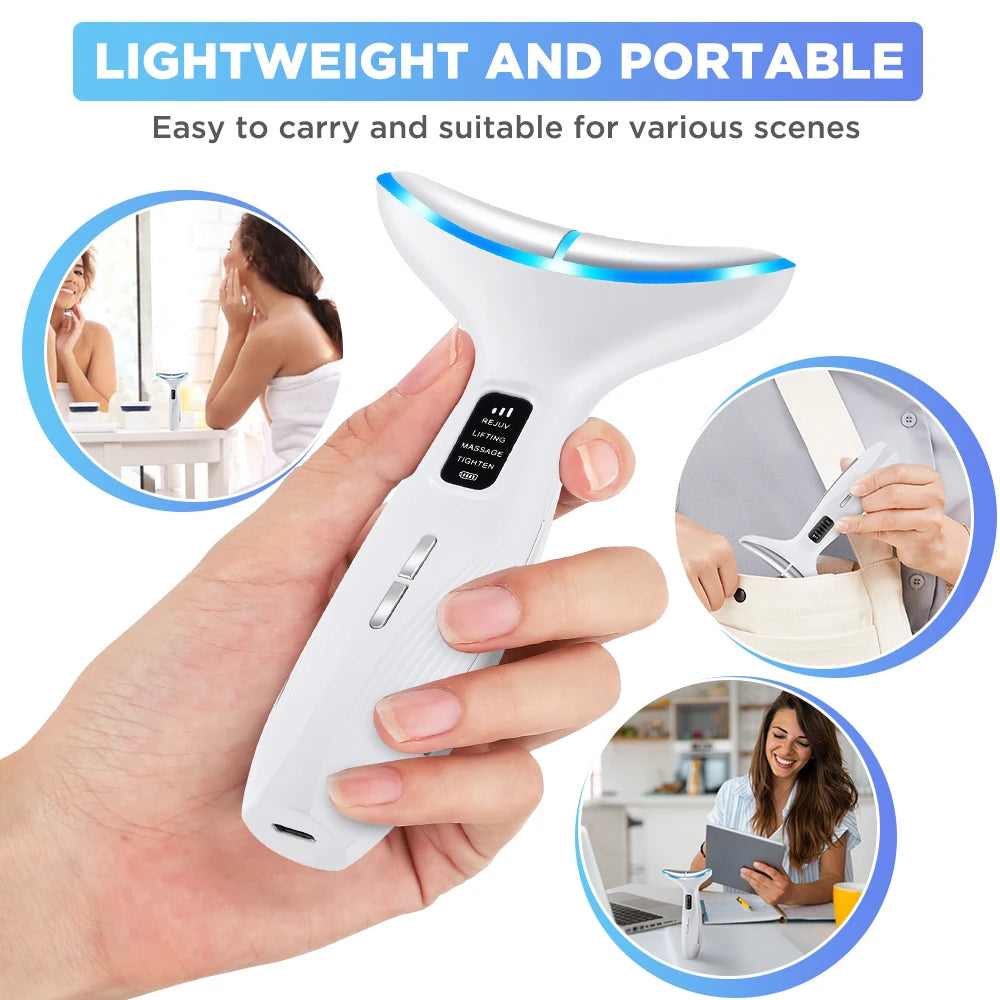 LED Neck Beauty Instrument Face Lifting Massager