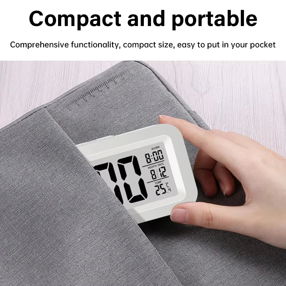 Digital Alarm Clock with Temperature Calendar and LED Display - 12