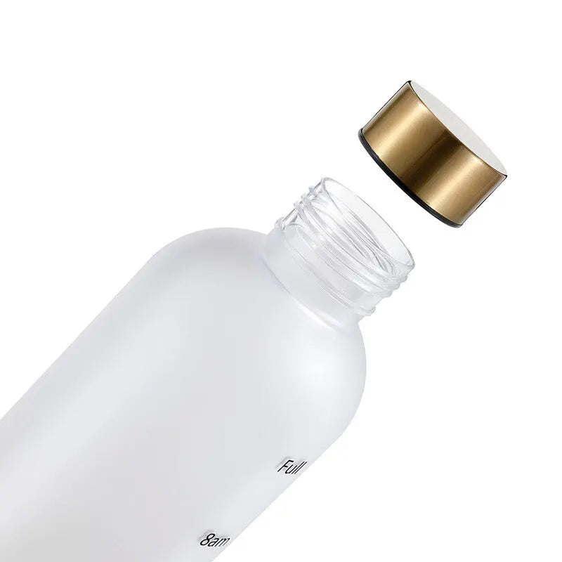 1L Motivational Water Bottle with Time Marker Leakproof Fitness Flask