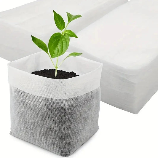 100PCS Biodegradable Nursery Bags Non Woven Seedling Starter Pots