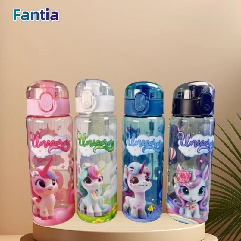 Fantia 700ml Unicorn Water Bottle BPA Free Leak Proof Sports Space Cup - 1
