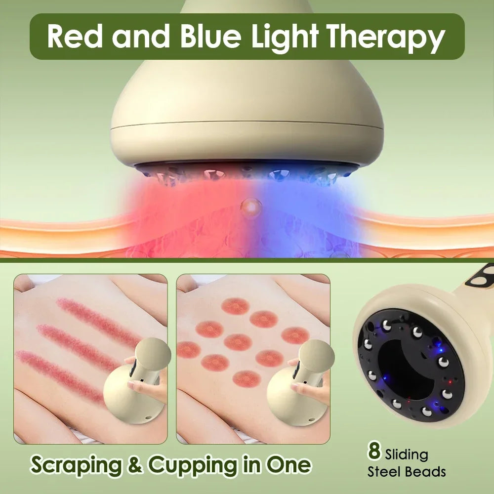 Electric Cupping & Scraping Massager Hot Compress Body Slimming Tool