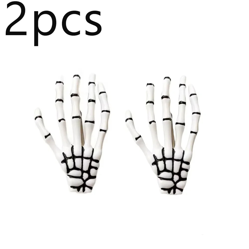 Skeleton Hand Hair Clip Gothic Punk Halloween Horror Hair Accessories - 14