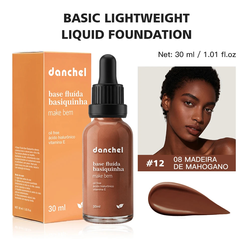 Danchel Lightweight Liquid Foundation Matte Soft Makeup