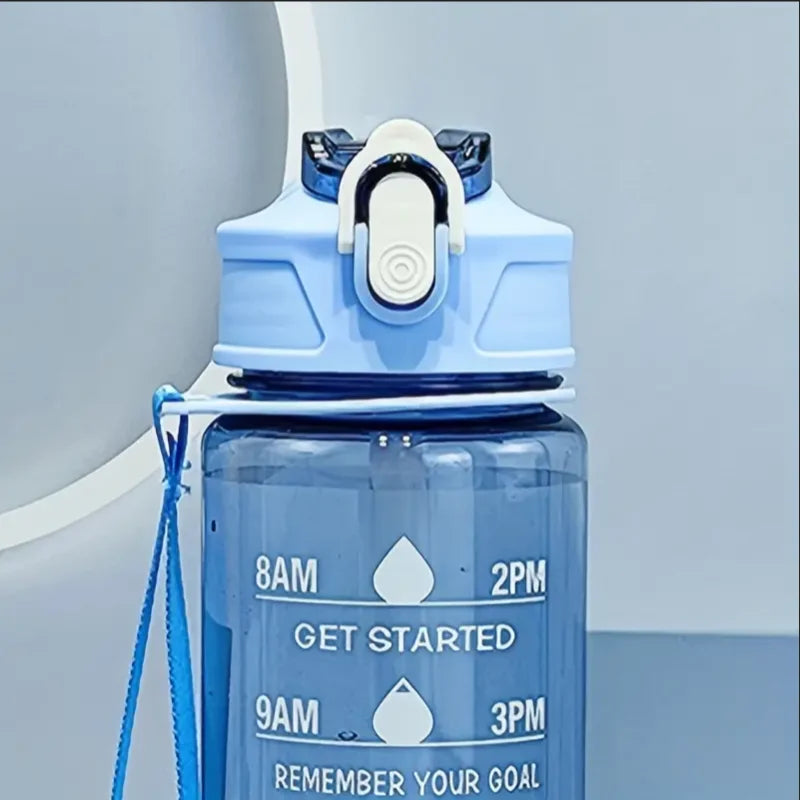 800ml Sports Water Bottle Motivational Fitness Cup with Time Marker - 9