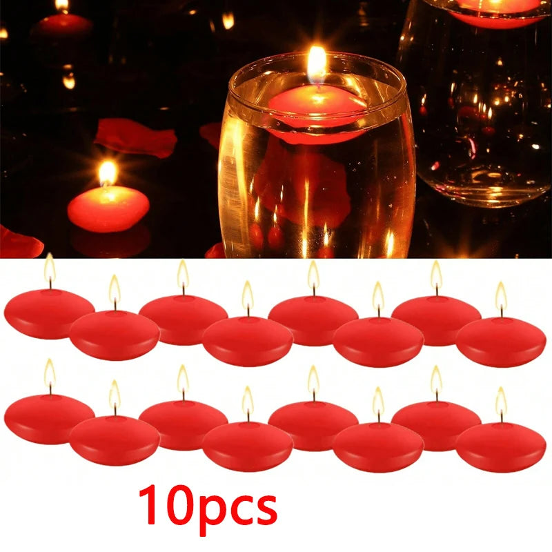 Floating Disc Candles Unscented Romantic Decor for Weddings and Parties