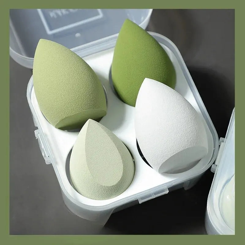 4-Piece Makeup Sponge Set Soft Beauty Blender with Storage Case