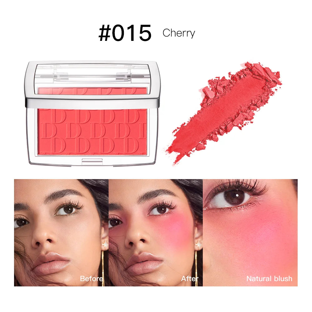 Matte Embossed Blush Palette Rosy Facial Blusher Powder