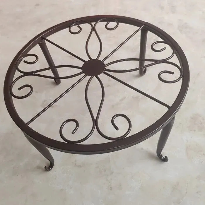 Floor Standing Iron Flower Pot Rack Indoor Balcony Plant Stand