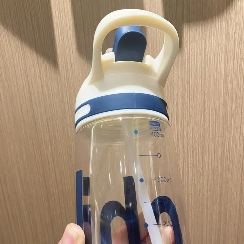 450ml Sports Water Bottle Leak Proof Portable Straw Drinking Cup - 8