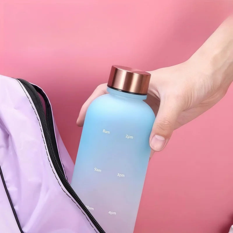 1000ml Gradient Sports Water Bottle Motivational Fitness Hydration Cup