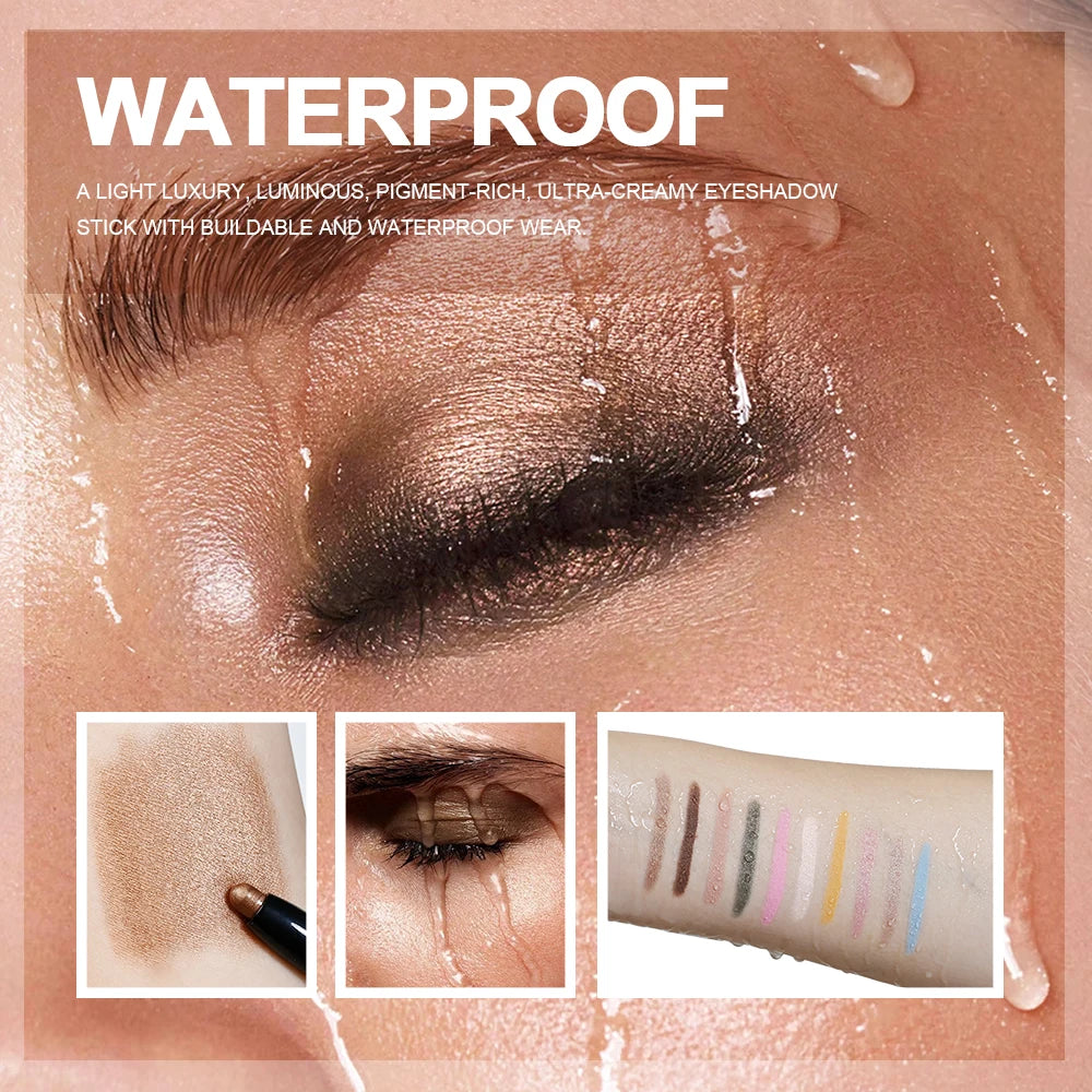 Longwear Crease Proof Eyeshadow Pencil Shimmer Matte Eye Shadow Pen
