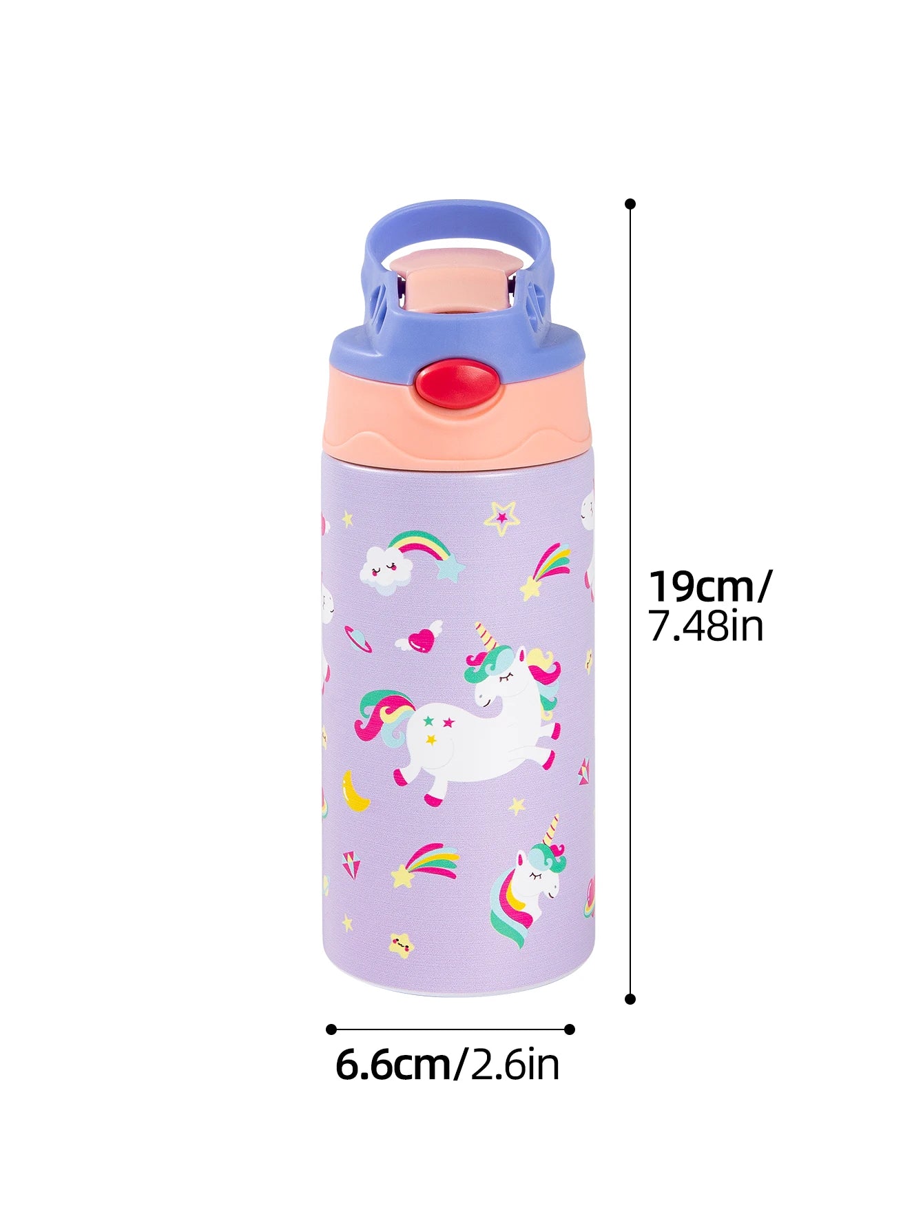 350ml Cartoon Insulated Stainless Steel Water Bottle Kids Vacuum Flask