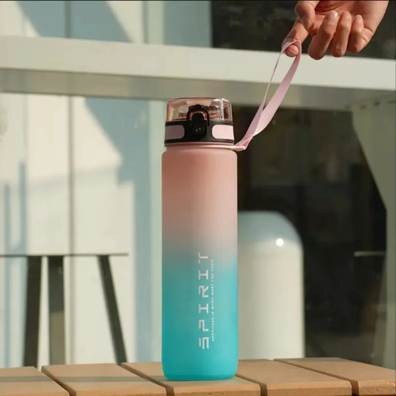 Leak-Proof Sports Water Bottle 1000ml Portable Gym Fitness Hydration Flask - 8