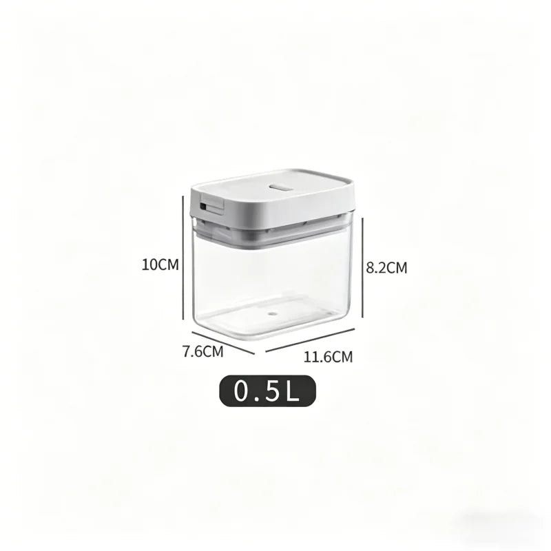 Transparent Airtight Food Storage Container Kitchen Grain Pasta Jar - 13