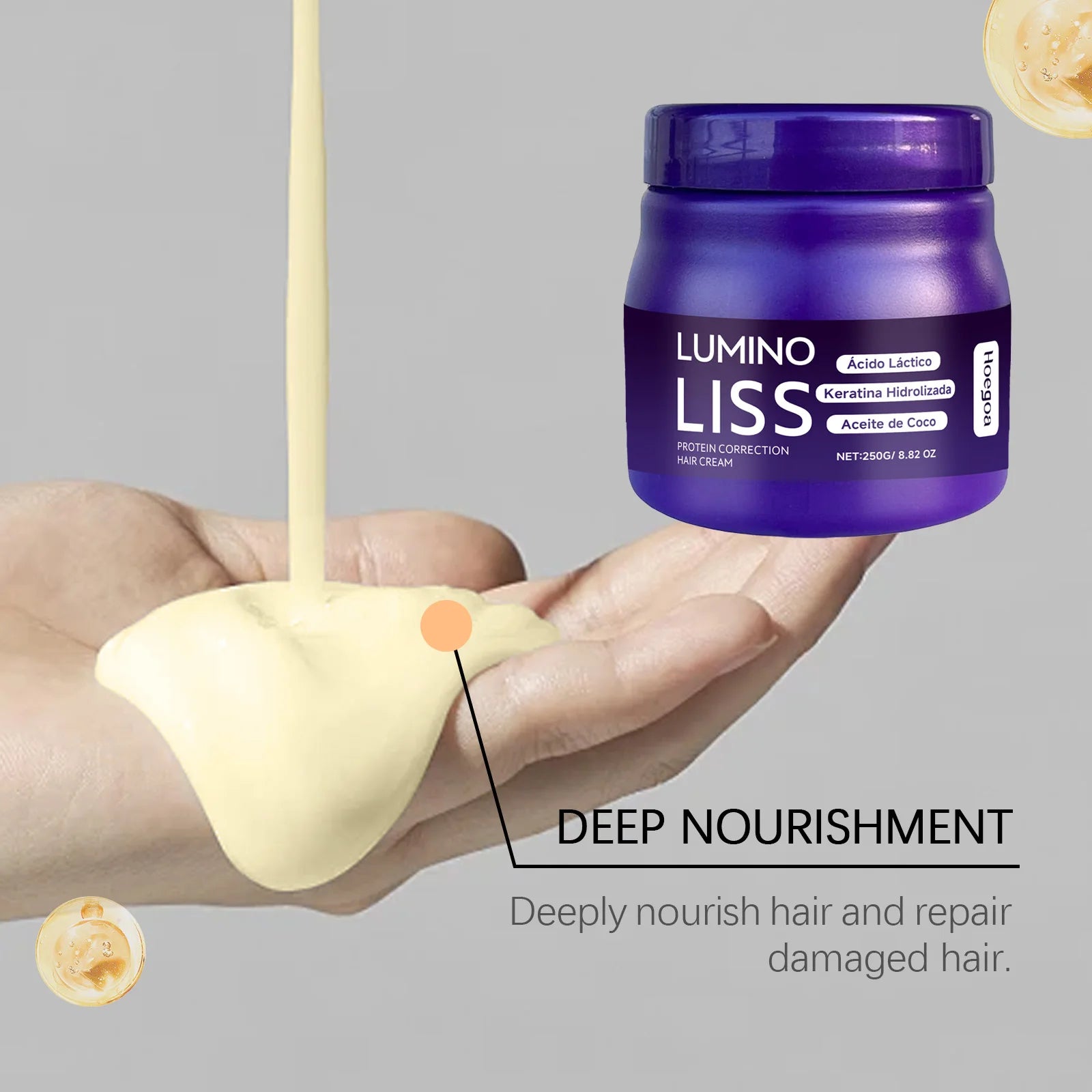 Protein Correction Hair Straightening Cream & Keratin Repair Mask - 12
