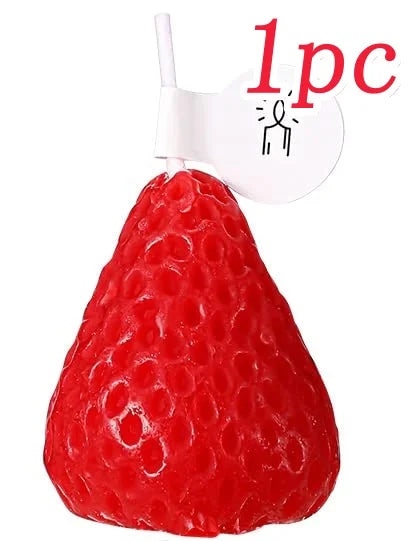 Handmade Strawberry Scented Candle Aesthetic Wax Gift for Home Decor - 18