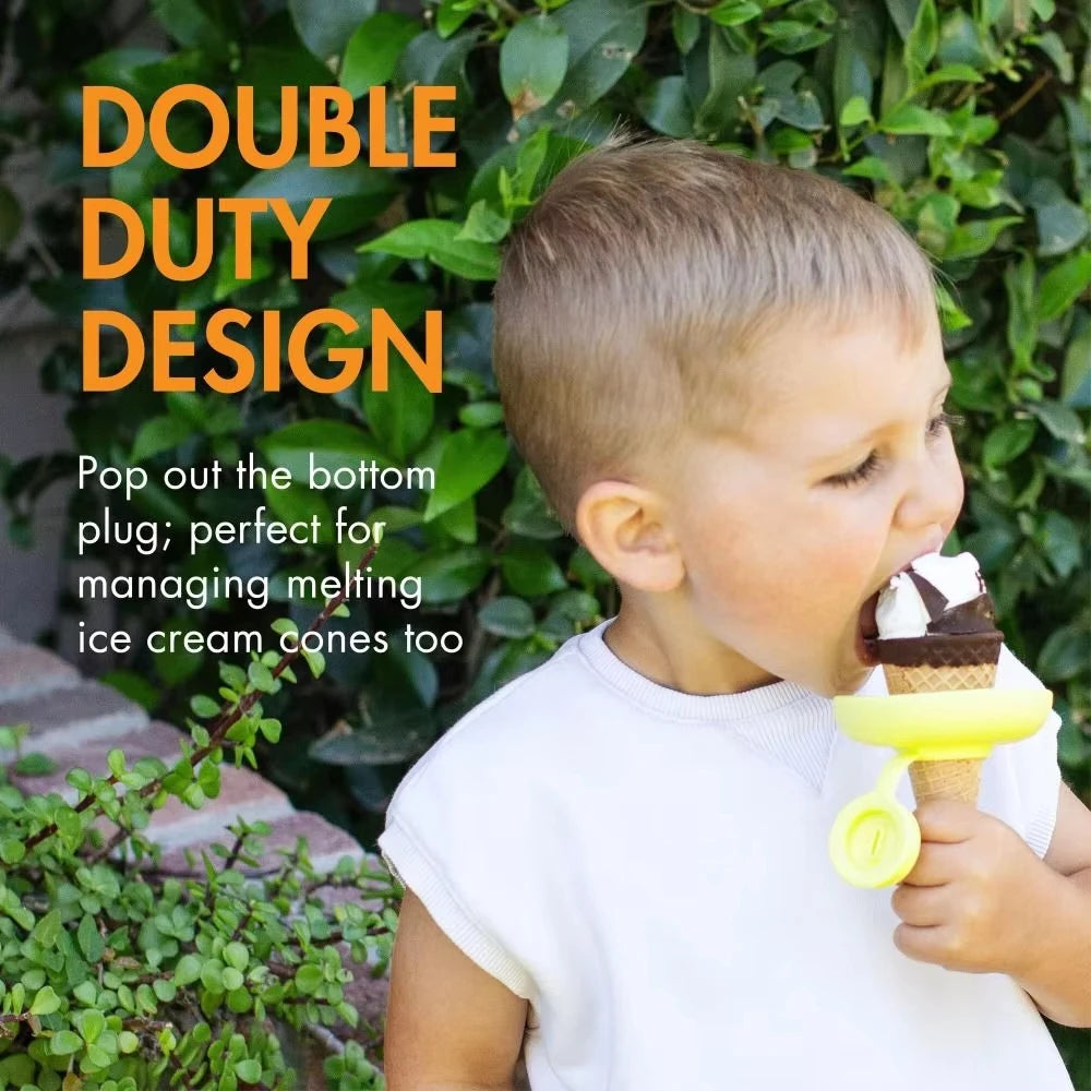 Drip Free Popsicle Holder Silicone Reusable Ice Cream Catcher for Kids