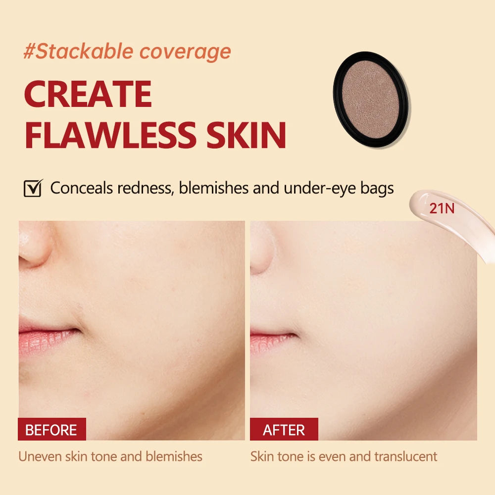 Waterproof Cushion Foundation Refill Long Lasting Korean Makeup CC Cream - 4