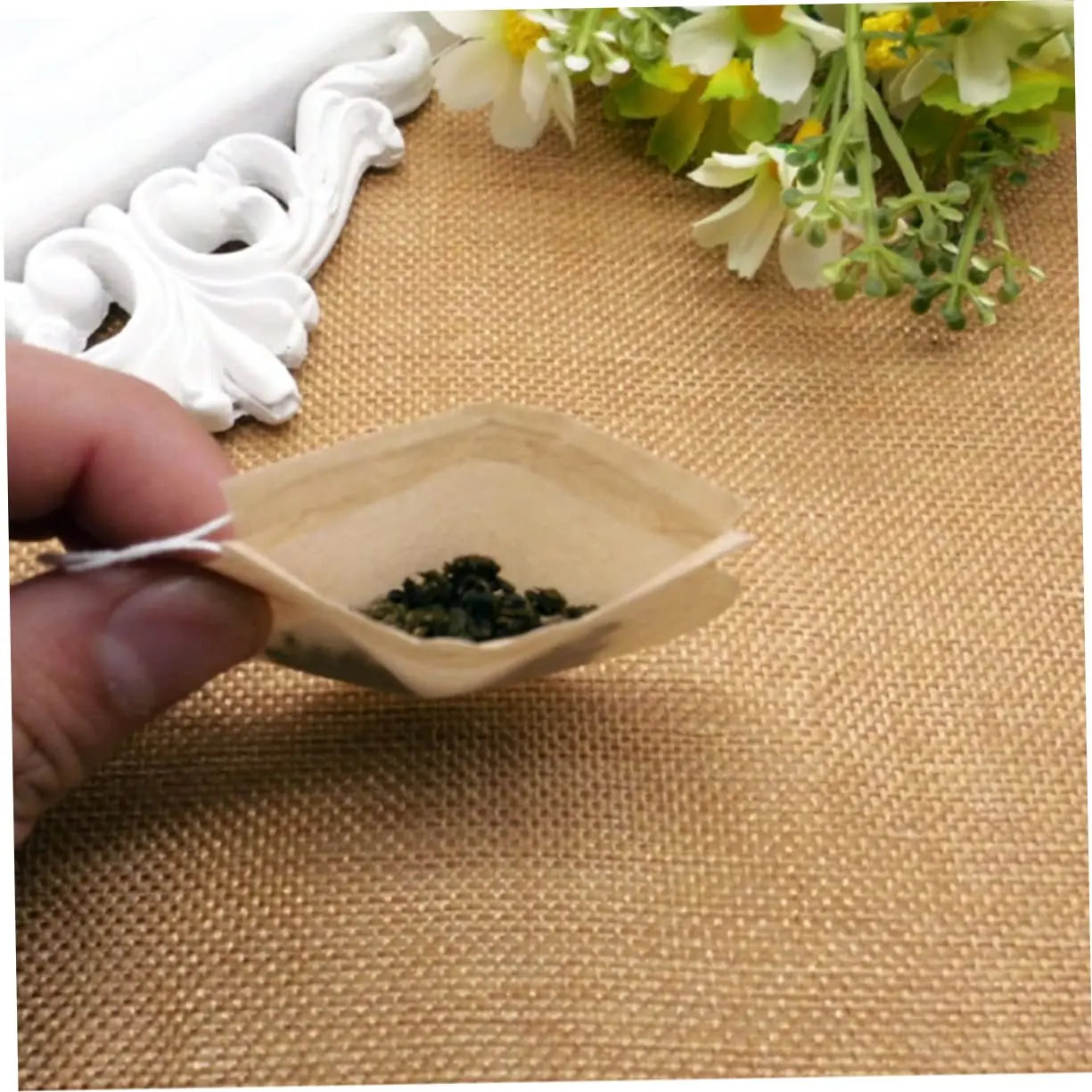 Disposable Tea Filter Bags - Loose Leaf Tea Infuser and Spice Sachets - 11