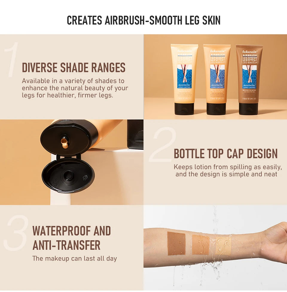 Waterproof Leg Makeup Body Foundation and Concealer - 8