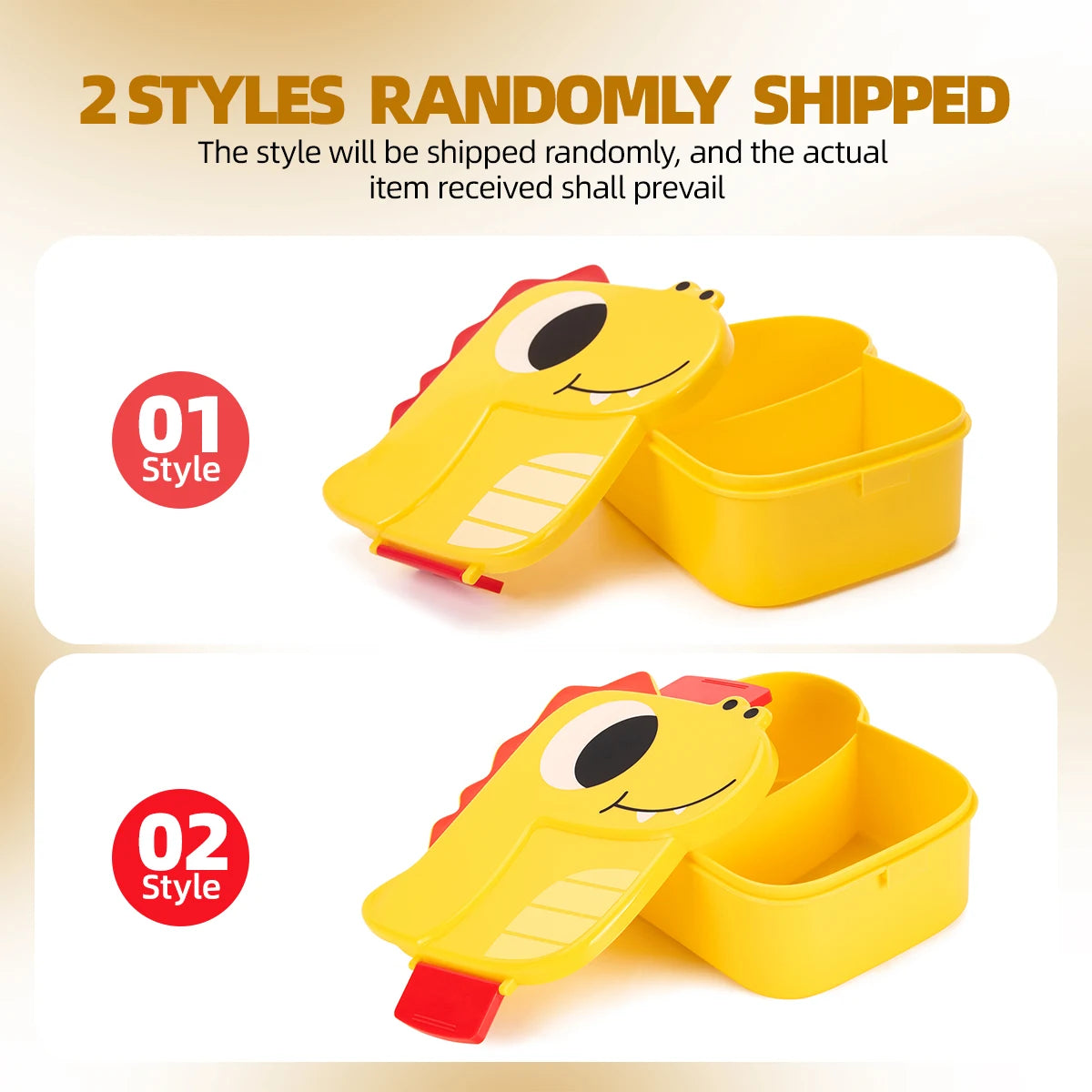 Cute Cartoon Dinosaur Lunch Box 1100ml Portable Bento Food Container
