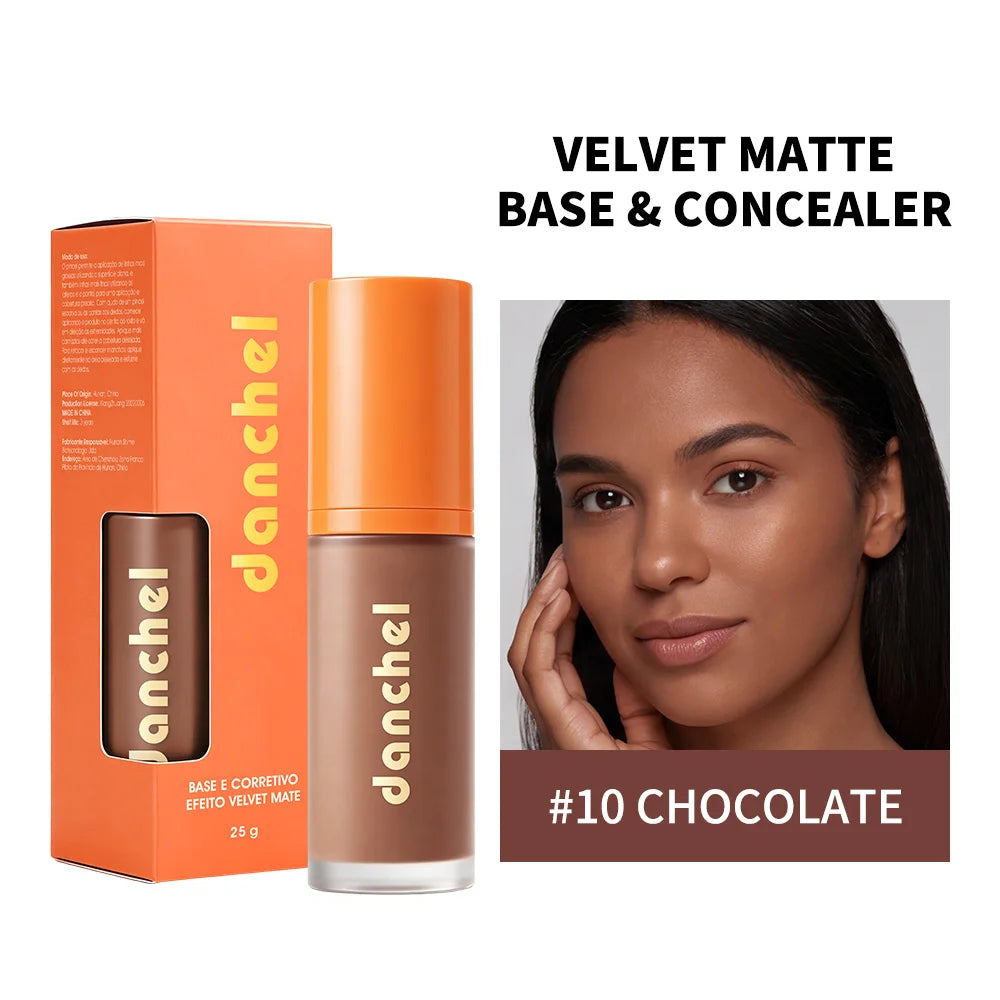 2-in-1 Liquid Foundation & Concealer Matte Face Makeup