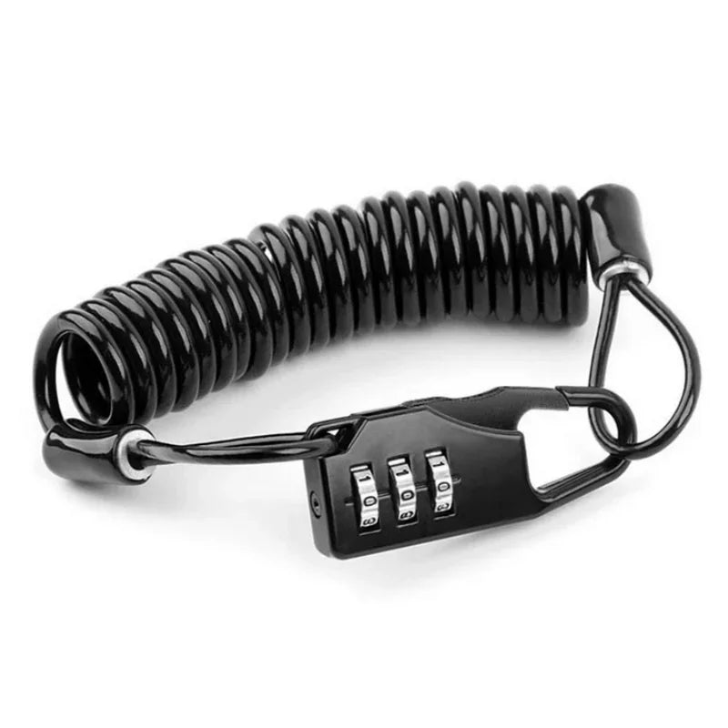 Portable 3-Digit Helmet Lock Mountain Bike Bicycle Password Cable Lock - 6