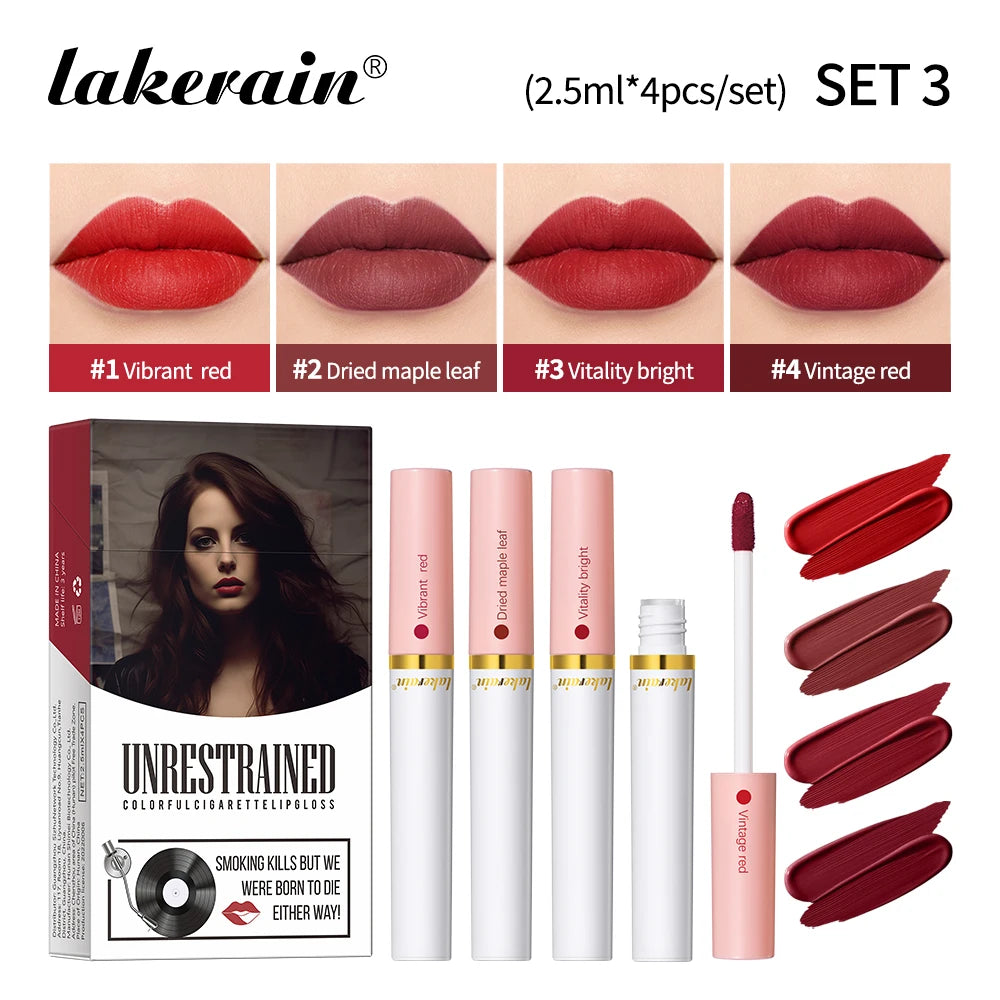 Matte Lipstick Set Waterproof Long Lasting Lip Tint Makeup