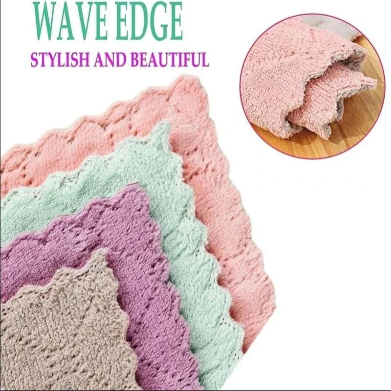 Microfiber Kitchen Cleaning Cloths - Nonstick Oil Absorbent Dish Towels